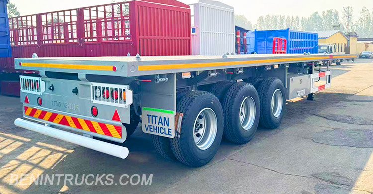 3 Axle Flatbed Semi Trailer | Semi Truck Flatbed Trailer for Sale in Cotonou Benin